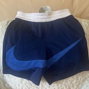 Nike Boy’s White and Blue Dri-FIT Shorts